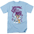 Tom And Jerry Movie - Cat And Mouse - Adult Unisex Short Sleeve T-Shirt - Blue
