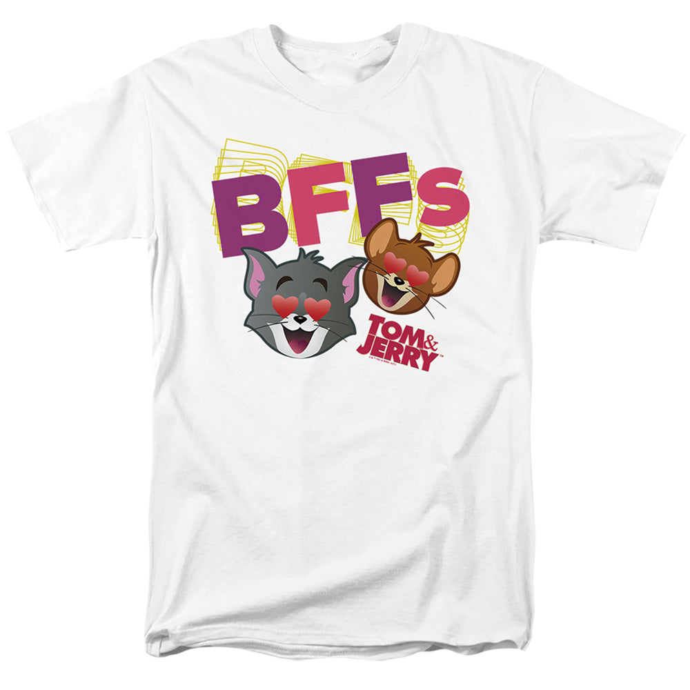 Tom And Jerry Movie - Bffs - Adult Unisex Short Sleeve T-Shirt - White