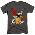Captain Caveman - Captain Caverman - Adult Unisex Short Sleeve T-Shirt - Gray