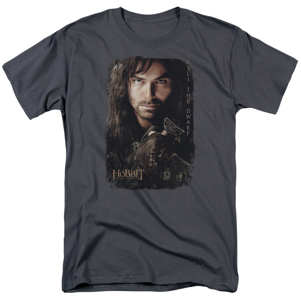 The Hobbit - Kili Poster - Adult Unisex Short Sleeve T-Shirt - Gray