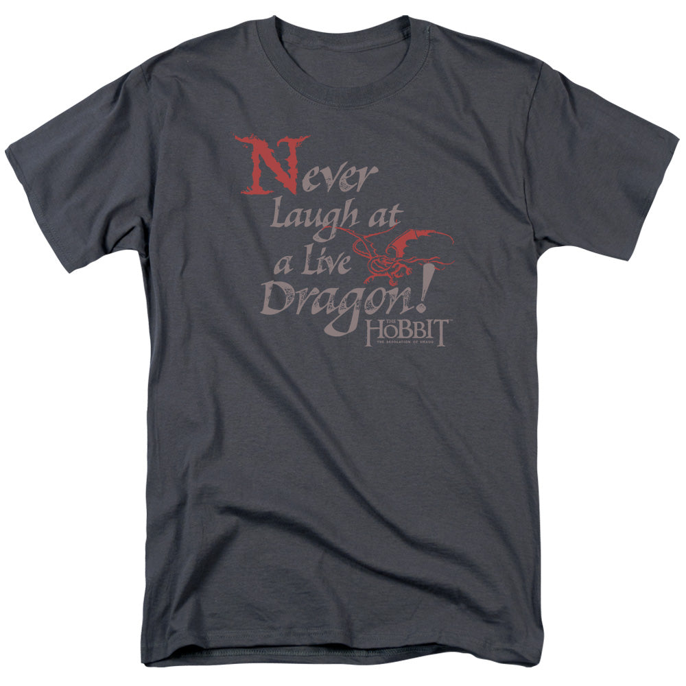 The Hobbit - Never Laugh - Adult Unisex Short Sleeve T-Shirt - Gray