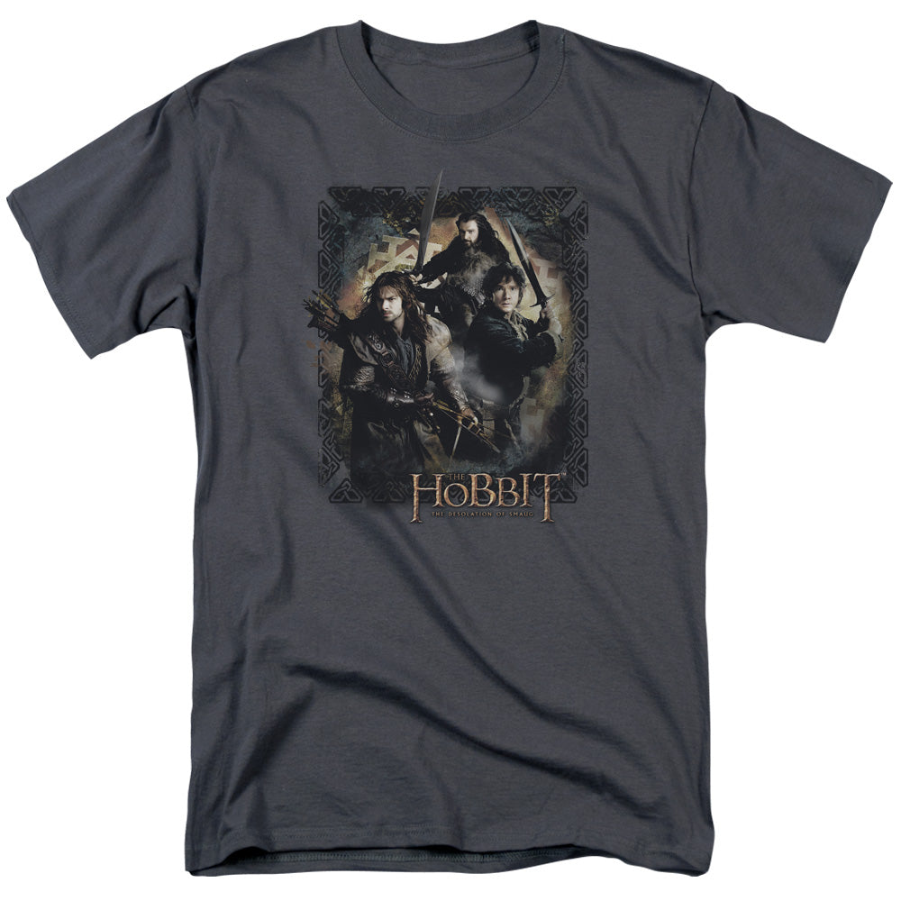 The Hobbit - Weapons Drawn - Adult Unisex Short Sleeve T-Shirt - Gray