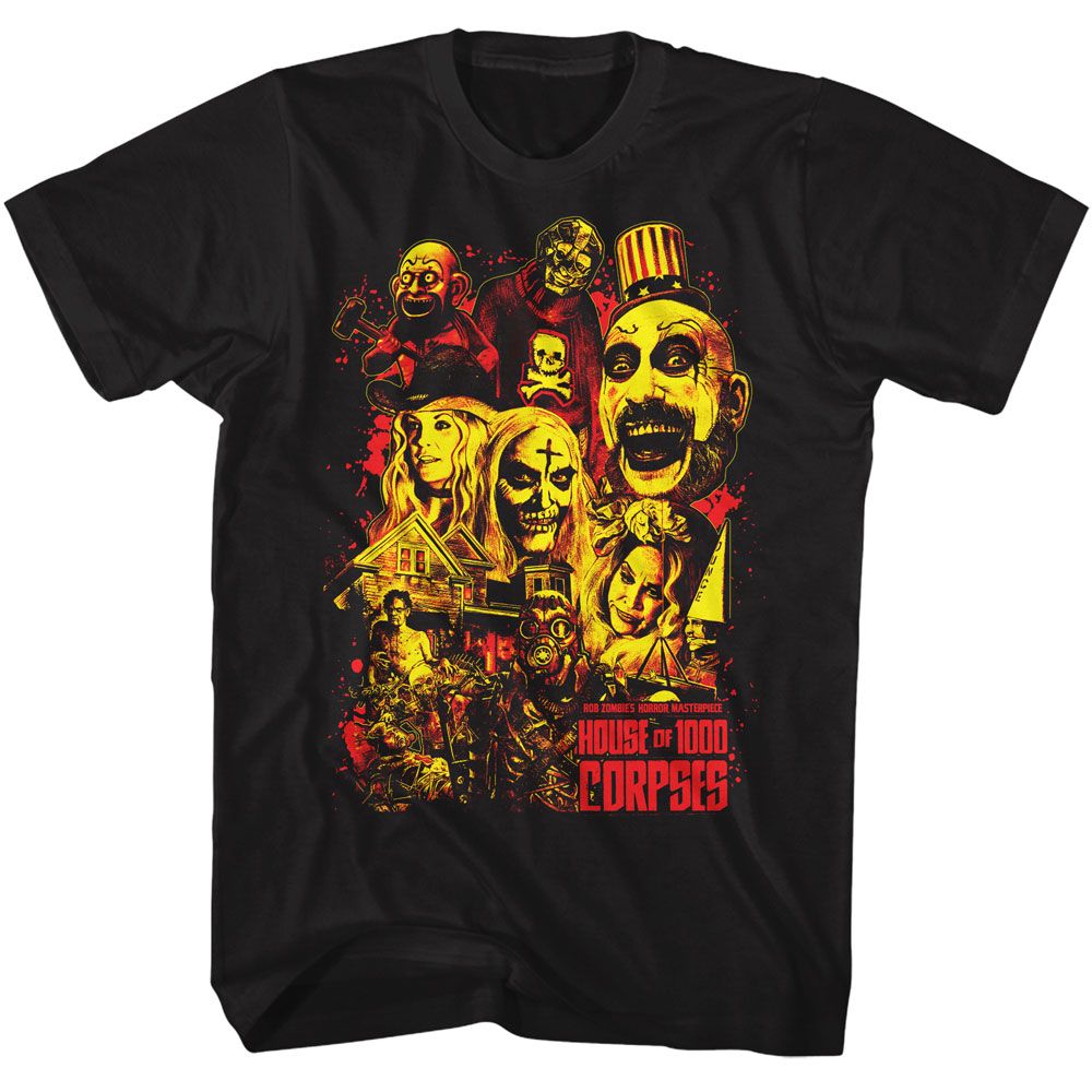 House Of 1000 Corpses Collage Art Officially Licensed Adult Short Sleeve T-Shirt