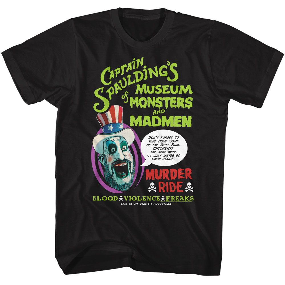 House Of 1000 Corpses Museum Officially Licensed Adult Short Sleeve T-Shirt