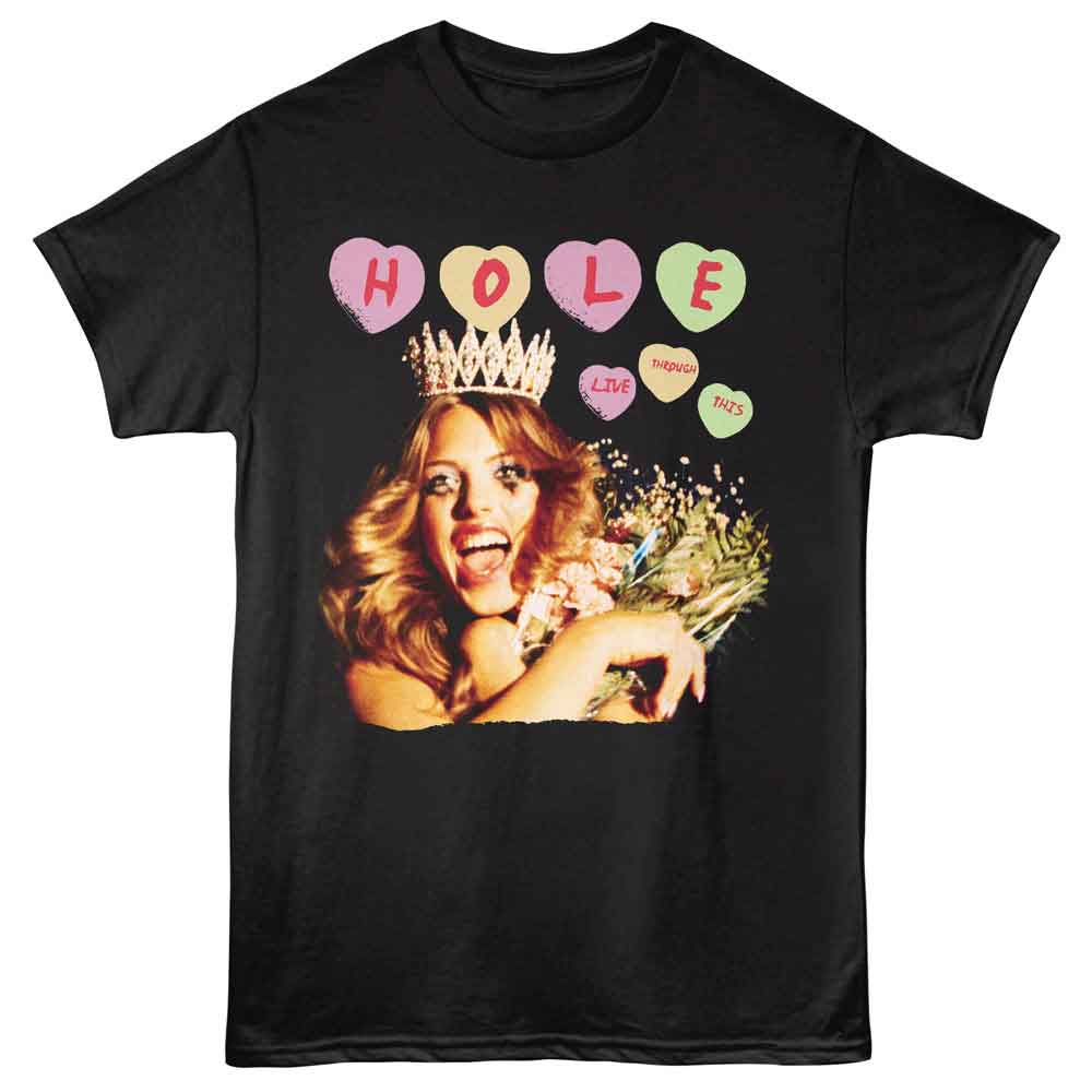 Hole - Live Through This Candies - Adult Short Sleeve T-Shirt - Black