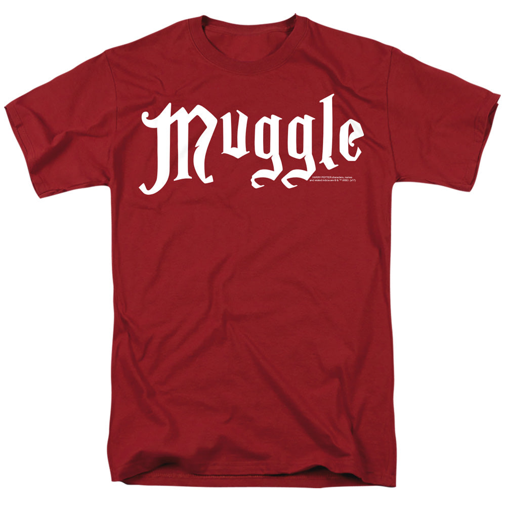 Harry Potter - Muggle - Adult Unisex Short Sleeve T-Shirt - Red