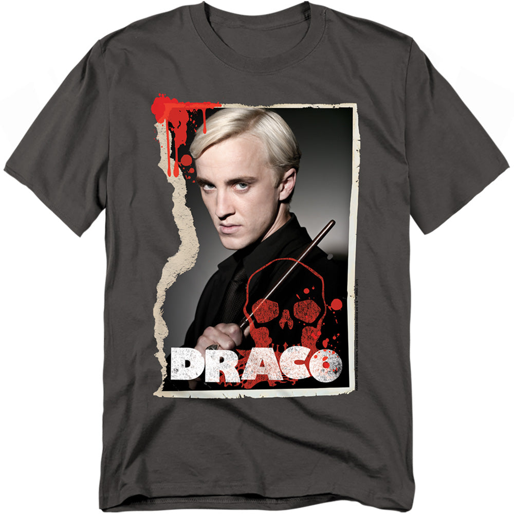 Harry Potter - Draco Frame - Adult Unisex Short Sleeve T-Shirt - Gray