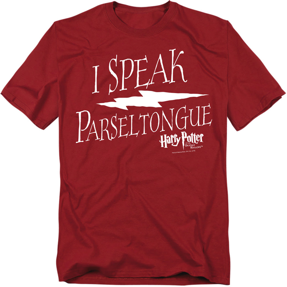 Harry Potter - I Speak Parseltongue - Adult Unisex Short Sleeve T-Shirt - Red