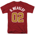 Harry Potter - Weasley Jersey - Adult Unisex Short Sleeve T-Shirt - Red