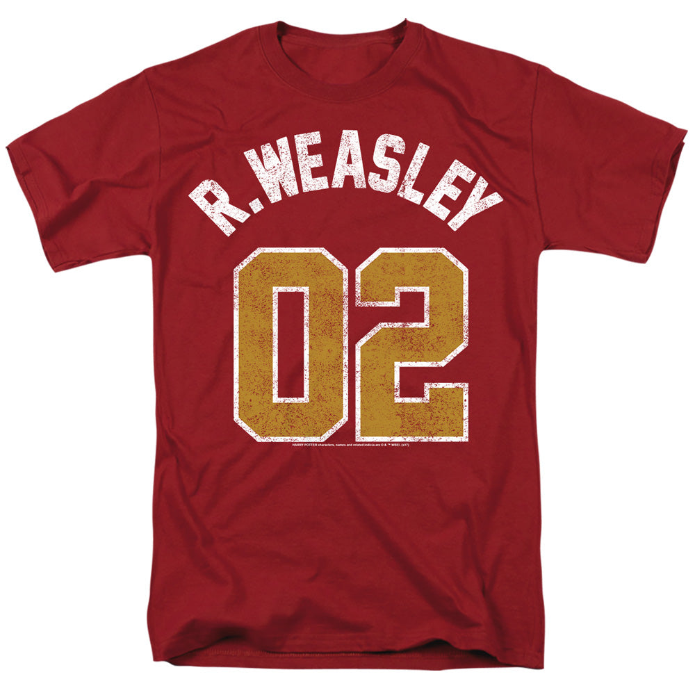 Harry Potter - Weasley Jersey - Adult Unisex Short Sleeve T-Shirt - Red