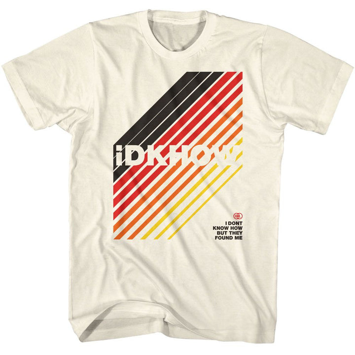 Idkhow - Diagonals - American Classics - Solid Off-White Adult Short Sleeve T-Shirt