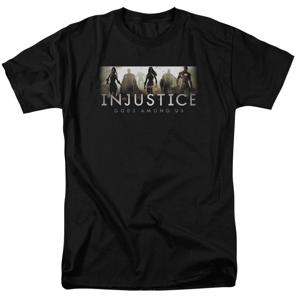 DC Comics - Injustice Gods Among Us - Logo - Adult Unisex T-Shirt - Black