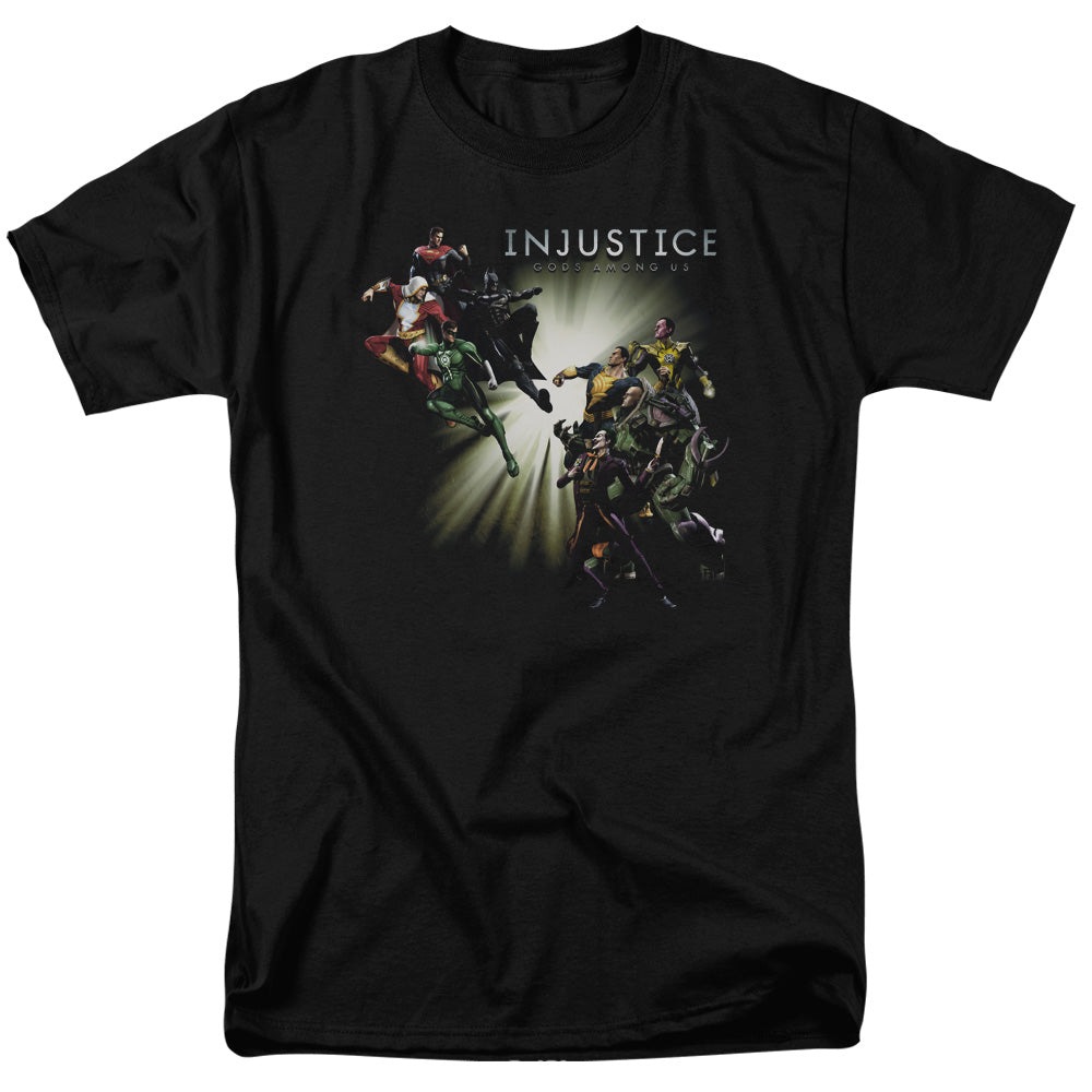 DC Comics Injustice Gods Among Us Good Vs Evil Adult Unisex T-Shirt Black