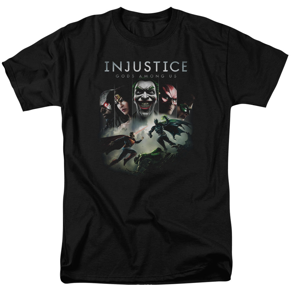 DC Comics - Injustice Gods Among Us - Key Art - Adult Unisex T-Shirt - Black