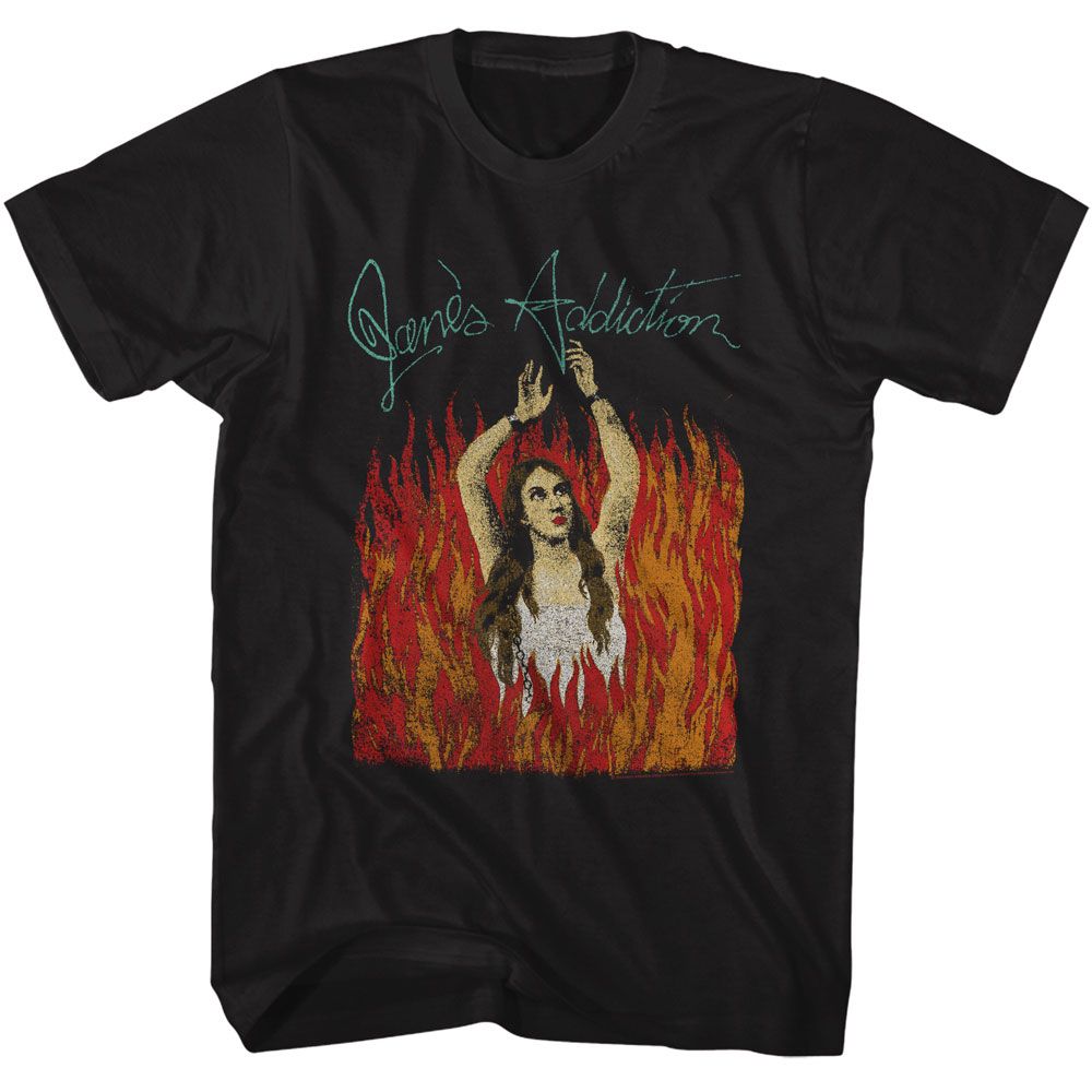 Janes Addiction Burning Girl Logo American Classics Adult Short Sleeve T-Shirt