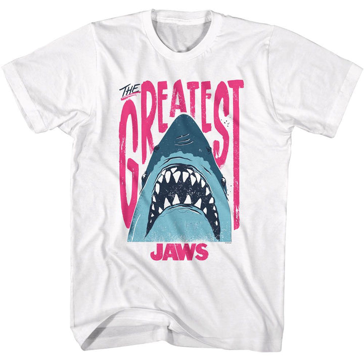 Jaws - The Greatest - American Classics - Solid White Adult Short Sleeve T-Shirt