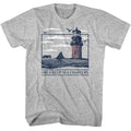 Jaws - Orca Deep Sea Charters - American Classics - Solid Gray Adult Short Sleeve T-Shirt