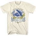 Jaws - Swim Club Since 1975 - American Classics - Solid Off-White Adult Short Sleeve T-Shirt