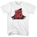 Jaws - 50th Anniversary Fin - Officially Licensed American Classics - Front Print Solid Adult Short Sleeve T-Shirt