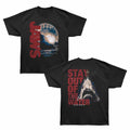 Jaws - Stay Out Of Water - Bronx Oversized Short Sleeve T-Shirt - Front & Back Print - Black