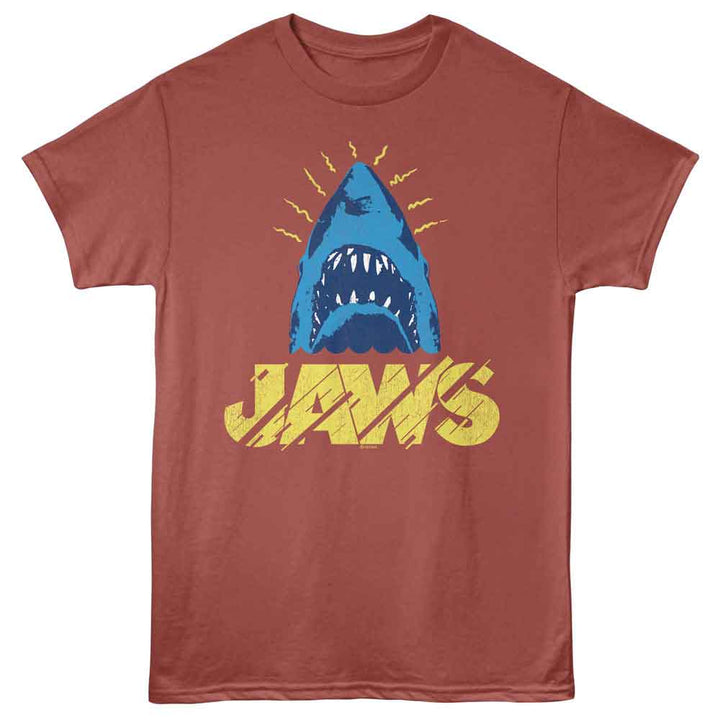 Jaws - Shaky - Licensed Adult Unisex Short Sleeve T-Shirt - Terracotta
