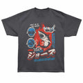Jaws - Japanese - Bronx Oversized Short Sleeve T-Shirt - Front Print - Gray