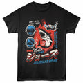 Jaws - Japanese - Front Print Adult Short Sleeve Solid T-Shirt - Black