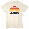 Jaws - Sunset - Front Print Adult Short Sleeve Solid T-Shirt - Natural