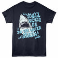 Jaws - Youll Never - Front Print Adult Short Sleeve Solid T-Shirt - Navy