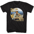 John Denver - Circle Mountain Range - American Classics - Solid Black Adult Short Sleeve T-Shirt