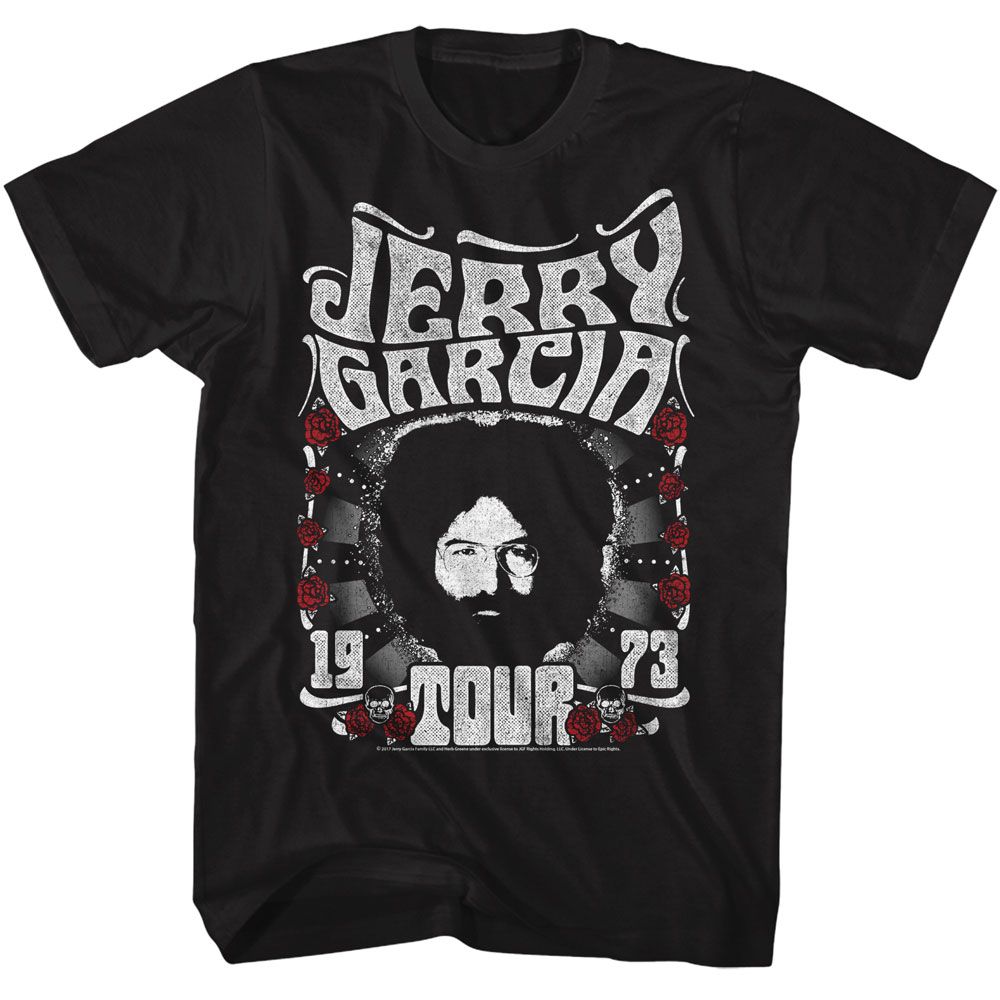 Jerry Garcia - Tour - Officially Licensed Adult Short Sleeve T-Shirt
