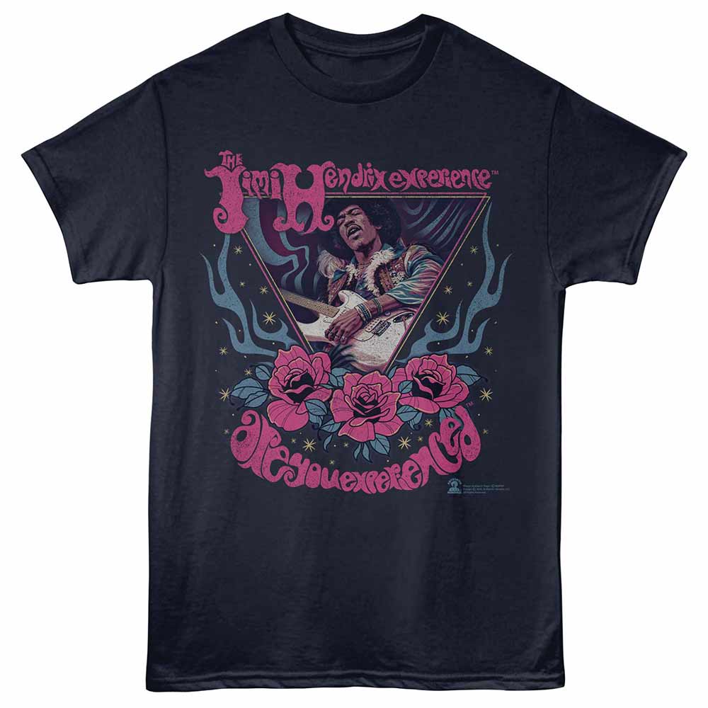 Jimi Hendrix - Experienced - Adult Unisex Short Sleeve T-Shirt - Navy