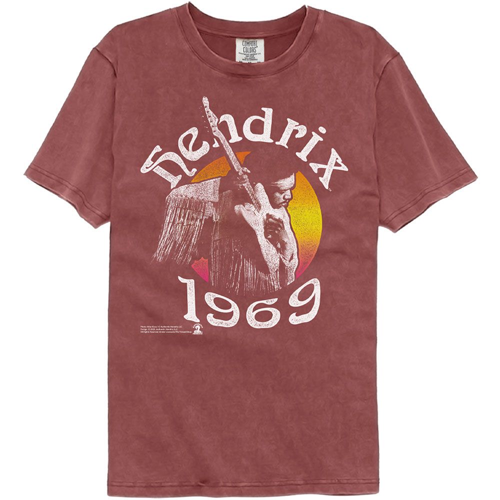 Jimi Hendrix Hendrix 69 Officially Licensed Adult Short Sleeve Comfort Color T-Shirt