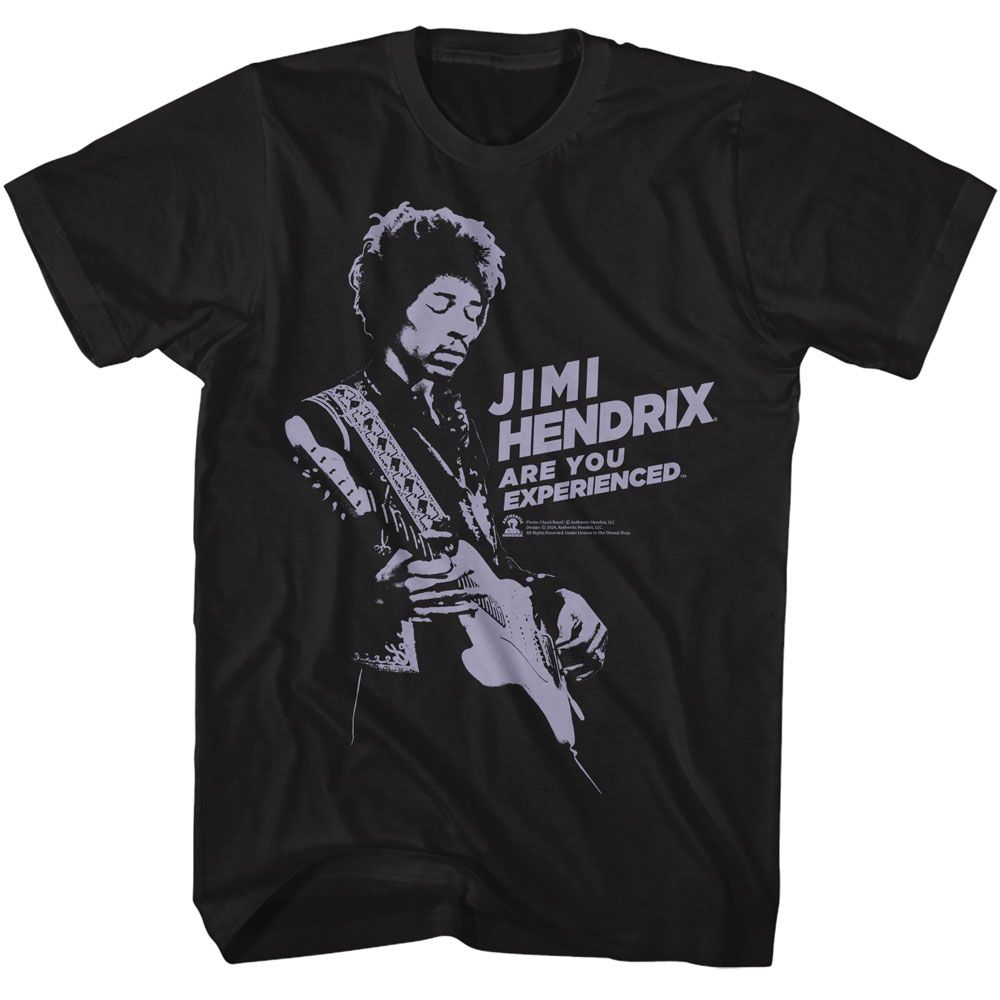 Jimi Hendrix - Guitar Shadow - Officially Licensed Adult Short Sleeve T-Shirt