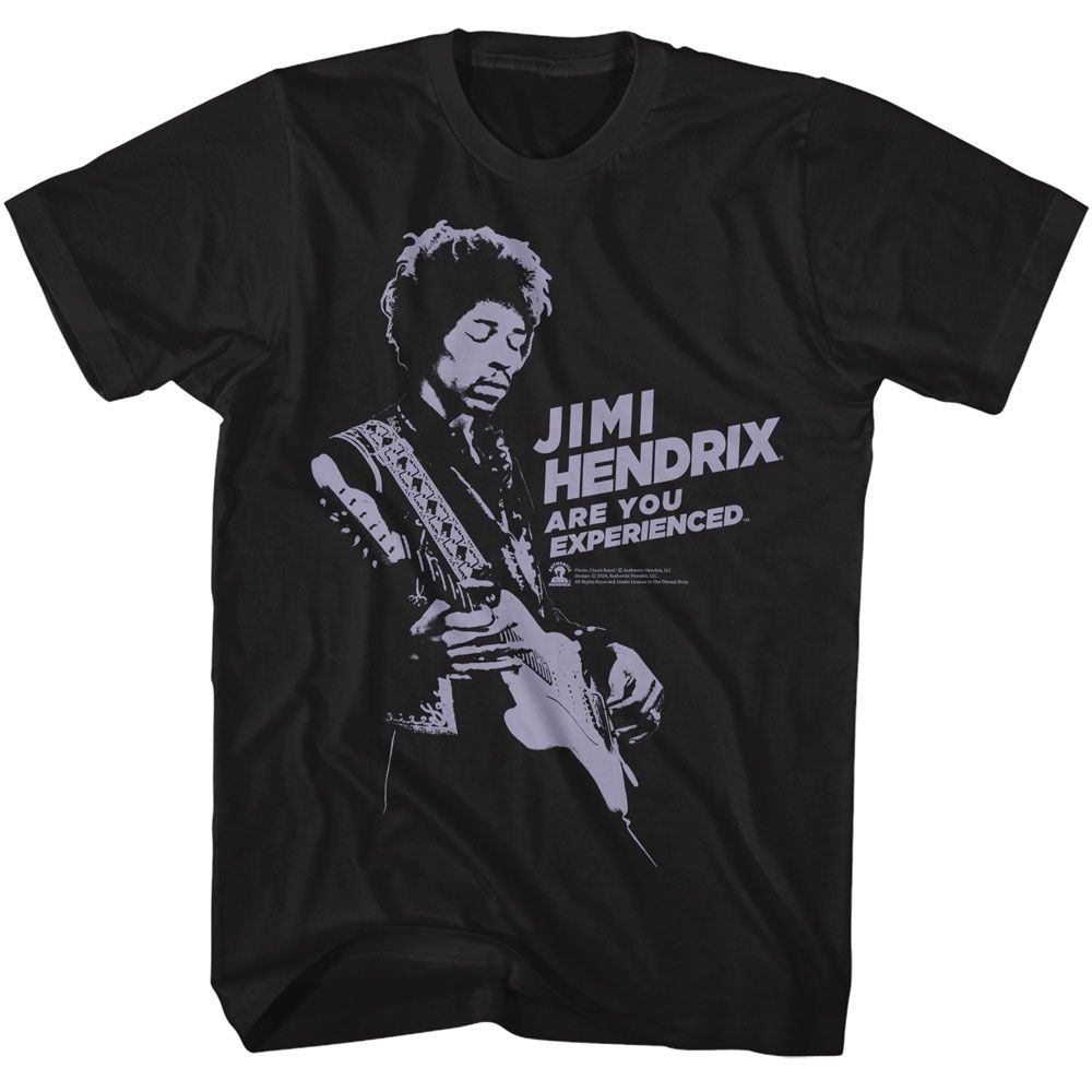 Jimi Hendrix - Guitar Shadow - Officially Licensed Adult Short Sleeve T-Shirt