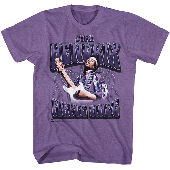 Jimi Hendrix - Purple Haze Lightning - Officially Licensed Adult Short Sleeve T-Shirt