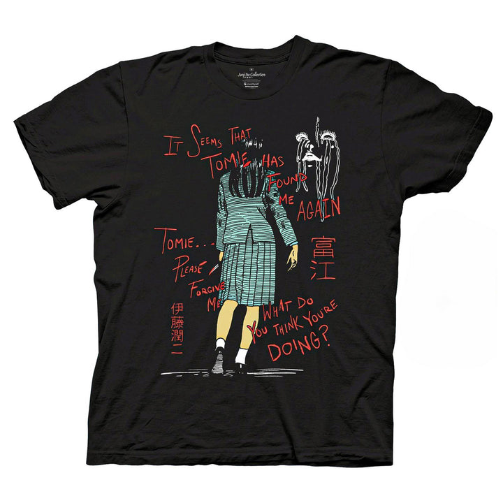 Junji Ito - Handwritten Horror Design Adult T-Shirt - Black - Officially Licensed