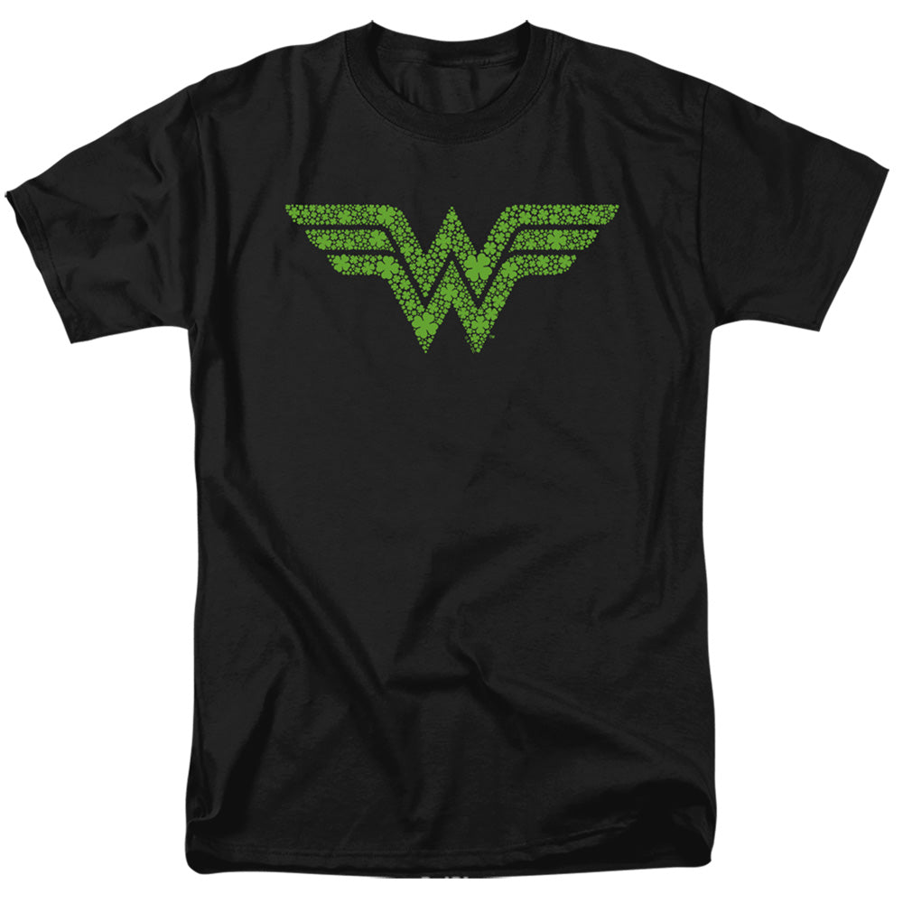 Justice League Wonder Woman St. Patrick's Day Adult Unisex T-Shirt Black