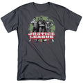 DC Comics - Justice League - Trio - Adult Unisex Short Sleeve T-Shirt - Gray