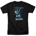 DC Comics - Justice League - Batman Blue & Gray - Adult Unisex T-Shirt - Black