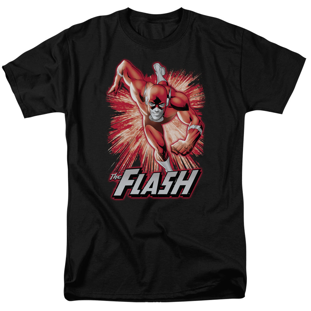 DC Comics - Justice League - Flash Red & Gray - Adult Unisex T-Shirt - Black