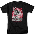 DC Comics Justice League Wonder Woman Red And Gray Adult Unisex T-Shirt Black