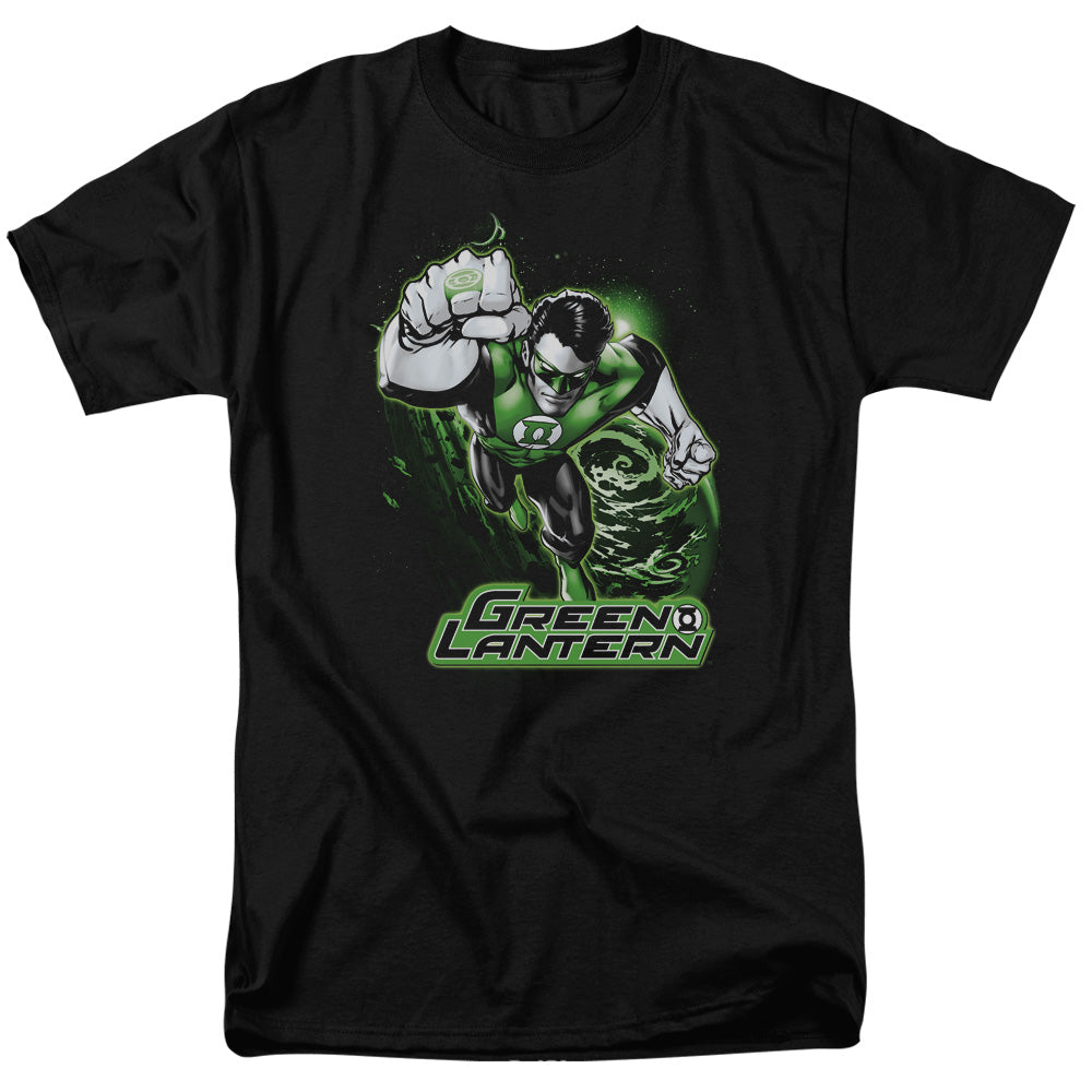 DC Comics Justice League Green Lantern Green & Gray Adult Unisex T-Shirt Black
