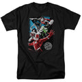 DC Comics - Justice League - Galactic Attack - Adult Unisex T-Shirt - Black