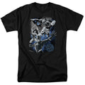 DC Comics Justice League Galactic Attack Nebula Adult Unisex T-Shirt Black