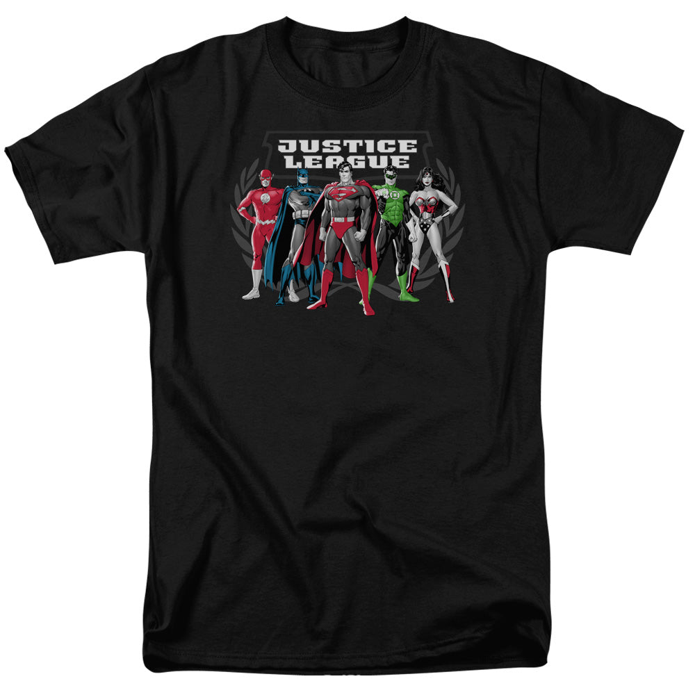 DC Comics - Justice League - The Big Five - Adult Unisex T-Shirt - Black