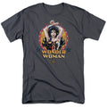 DC Comics - Justice League - Powerful Wonder Woman - Adult Unisex T-Shirt - Gray