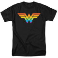 DC Comics - Justice League - Wonder Woman Rainbow - Adult Unisex T-Shirt - Black
