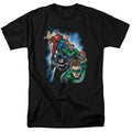 DC Comics - Justice League - Heroes Unite - Adult Unisex T-Shirt - Black