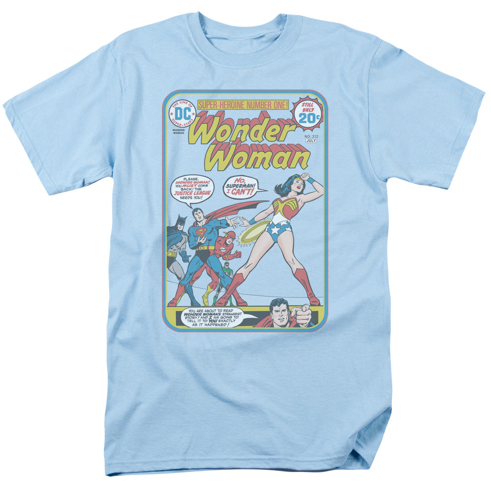 DC Comics Justice League Wonder Woman #212 Cover Adult Unisex T-Shirt Blue
